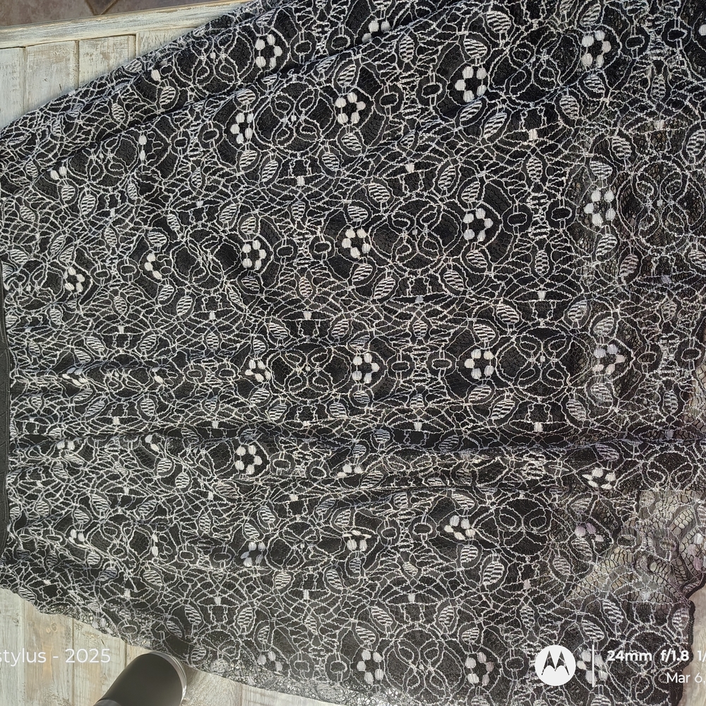 LuLaRoe Black and Gray Lace Skirt